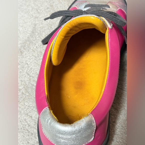 Undandy Men’s Custom Color block pink silver leather sneakers sz 11 - Picture 5 of 14